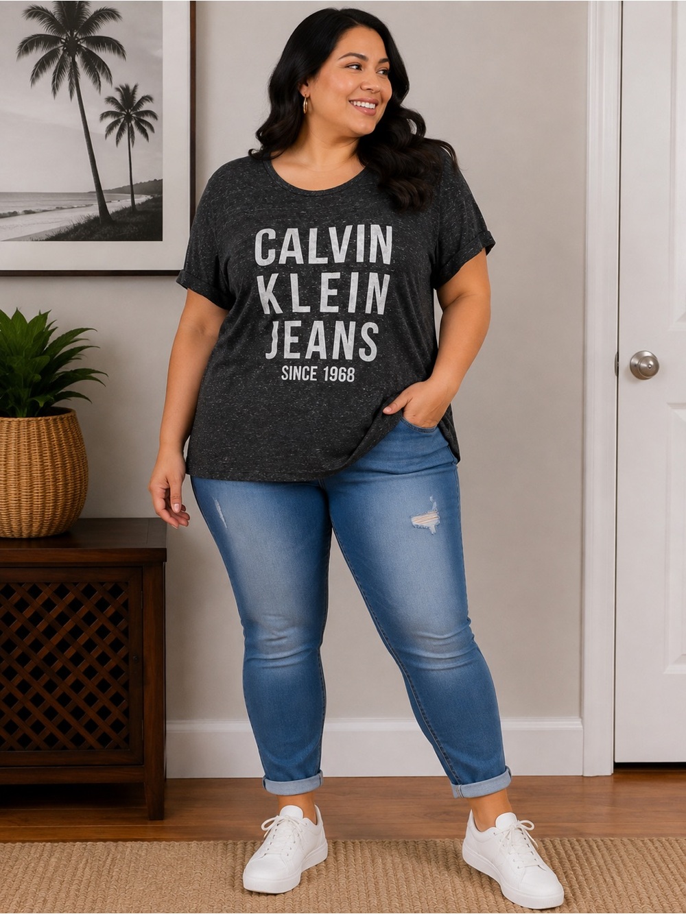 Calvin Klein Jeans Light Blue Cropped Skinny Jeans